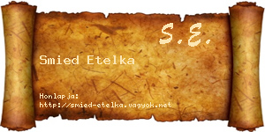 Smied Etelka névjegykártya
