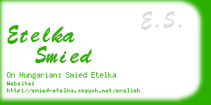 etelka smied business card